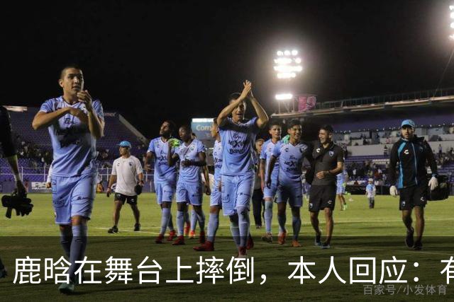 鹿晗在舞台上摔倒，本人回应：有个缝没看到，不小心滑了一下，我的问题